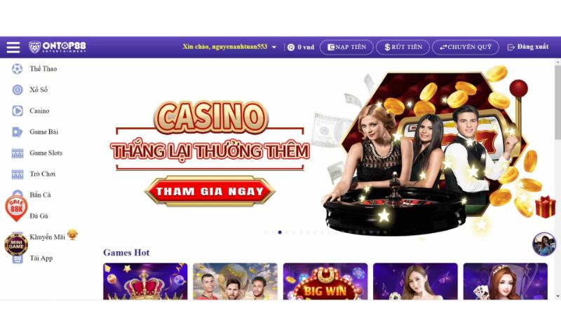 App Ontop88 mang lại trải nghiệm tuyệt vời.