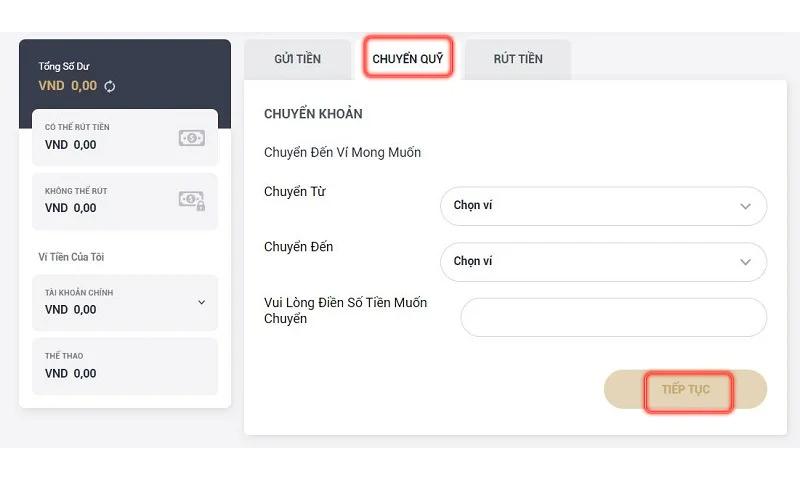 Quy trình rút tiền nhanh chóng